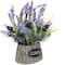 12" Lavender Bouquet in Flower Spring Basket with Handle
